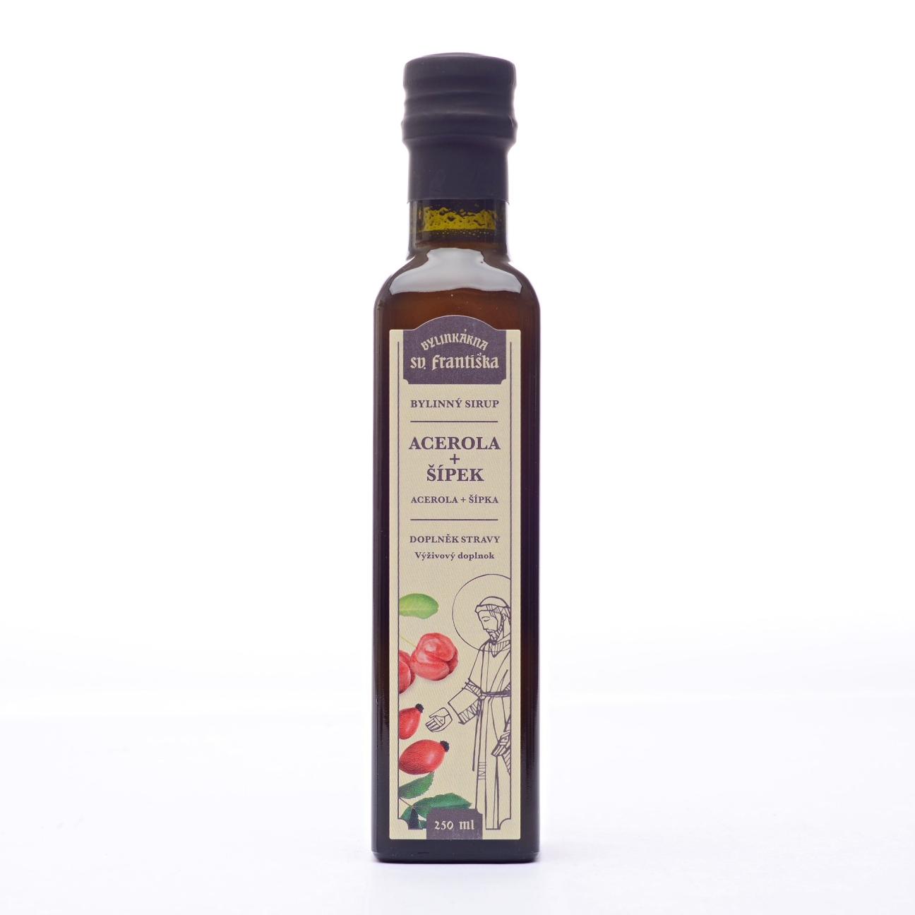 Bylinkárna sv. Františka - bylinný sirup Acerola+Šípek