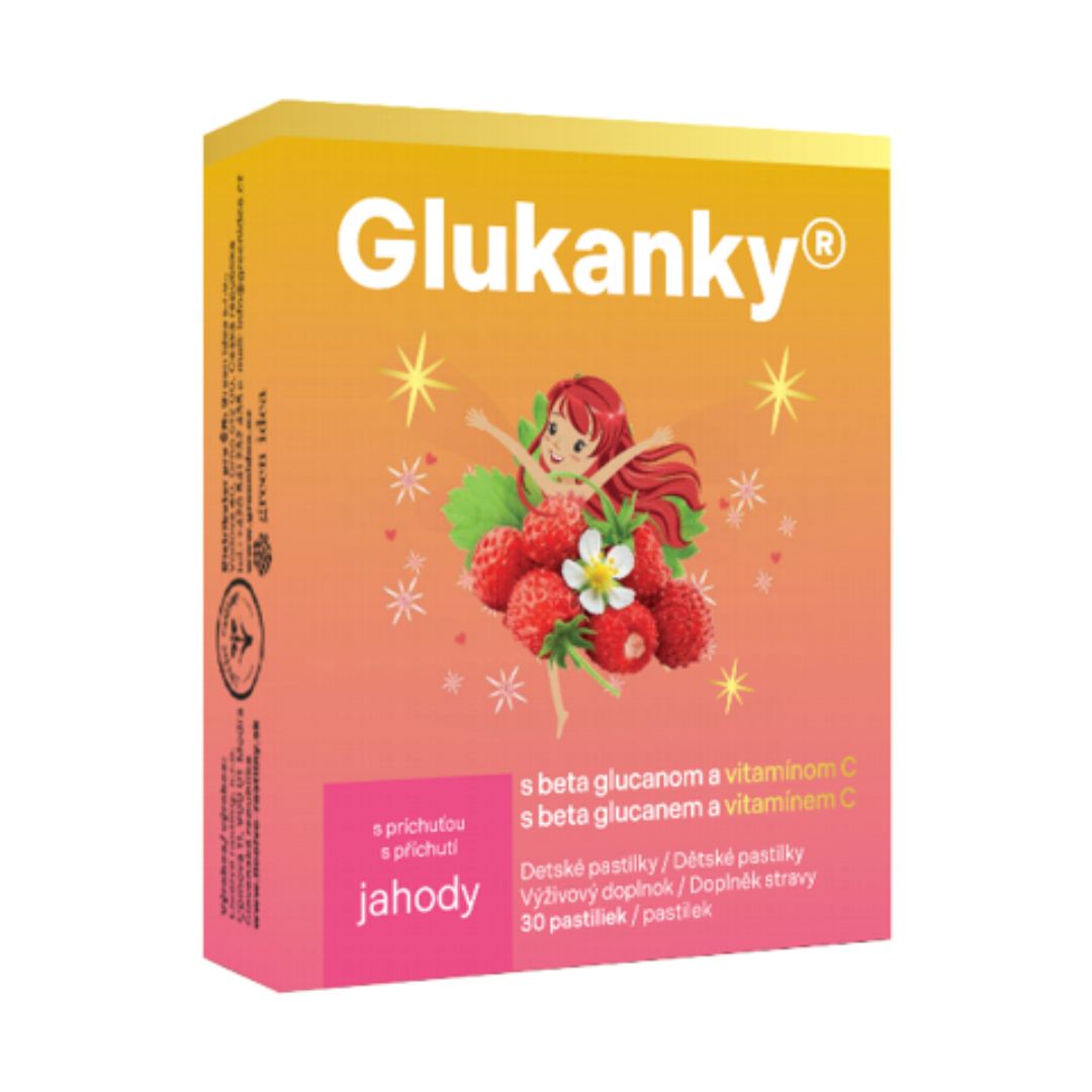 Glukanky - dětské pastilky s příchutí jahody