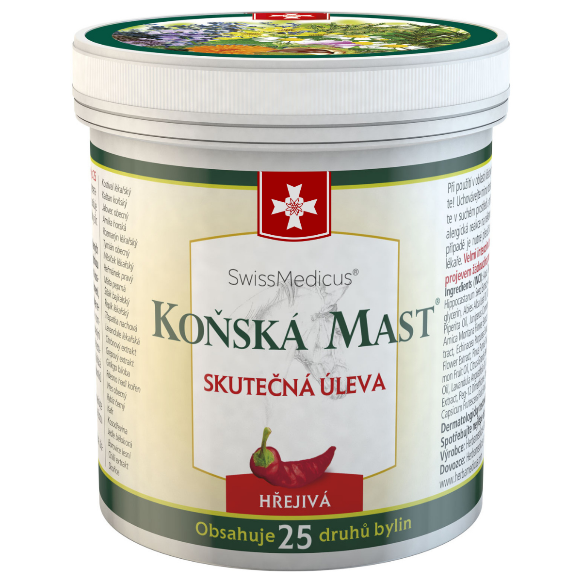 Koňská mast hřejivá 250 ml