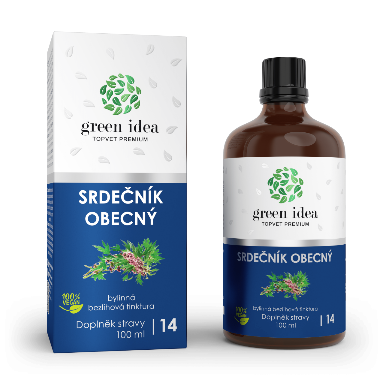 GREEN IDEA Srdečník - bezlihová tinktura 100 ml